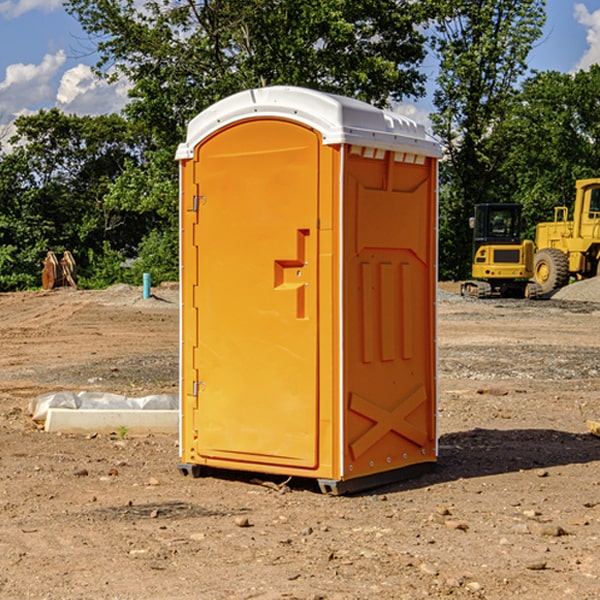 how often are the porta potties cleaned and serviced during a rental period in Lovell